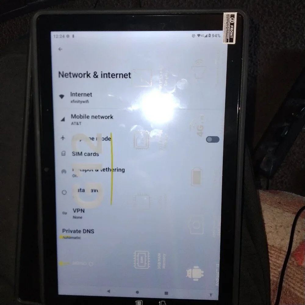 VERY LIGHTLY USED. 10 ILCH UNLOCKED 4G TABLET. HALF PRICE. I BLOCK TIME WASTERS.